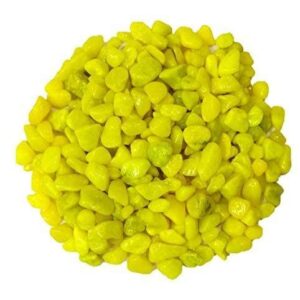 Aquarium and Vase Fillers Pebbles for Garden and Home Decor Lemon Yellow 1 Kg 1