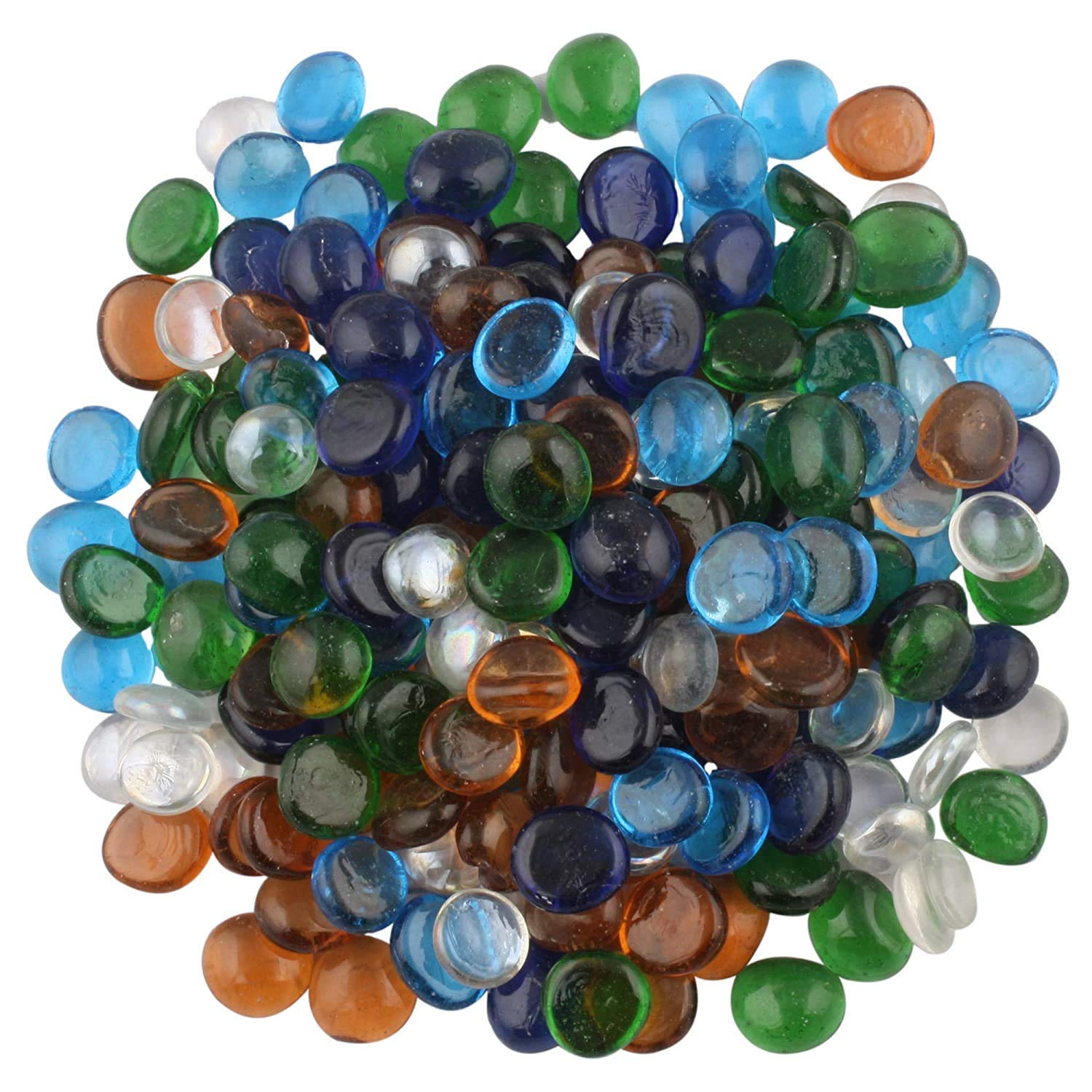 Color Stone Transparent Half Round Aquarium Glass Pebbles - Buy ...