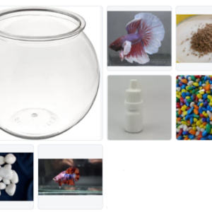 Combo Gift Deal BOWLBetta Fish Gravel Food Medicine 459