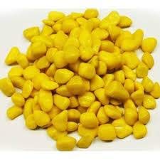 Decorative Aquarium and Vase Fillers Pebbles Yellow 1 Kg