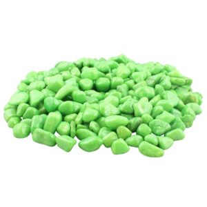 Decorative Aquarium and Vase Fillers Pebbles for Garden and Home Decor Light Green 1 Kg