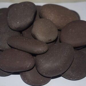 Design Stones Chocolate Color Flat Pebbles for Aquarium and Out Door Garden 1Kg