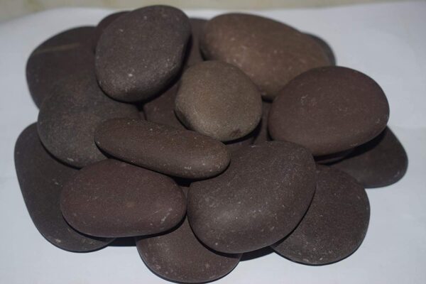 Design Stones Chocolate Color Flat Pebbles for Aquarium and Out Door Garden 1Kg