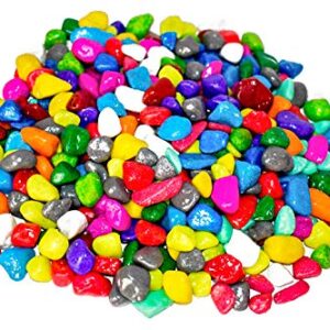 Ercole® Multi Colour Polished Pebble Stones for Garden Landscaping Aquarium and Home Decor Multi Colour 2 Kg 0