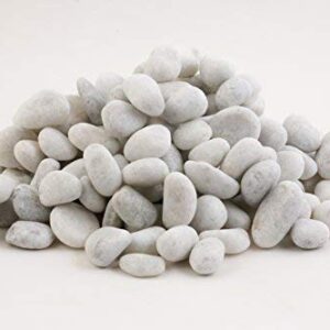 Stone Decorative Aquarium and Vase Fillers Pebbles for Garden and Home Decor Crystal White 1 Kg