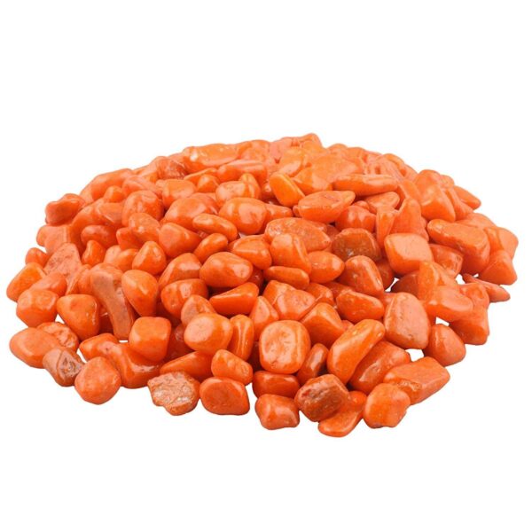 VANNI OBSESSION Decorative Aquarium and Vase Fillers Pebbles for Garden and Home Decor Orange 1 Kg